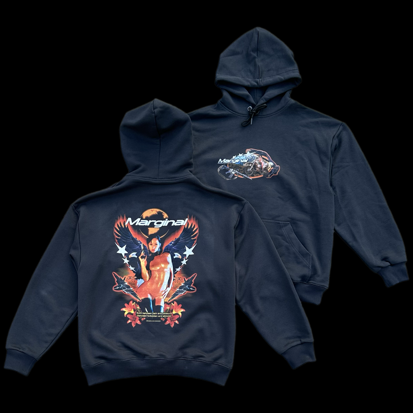Marginal hoodie Dark grey