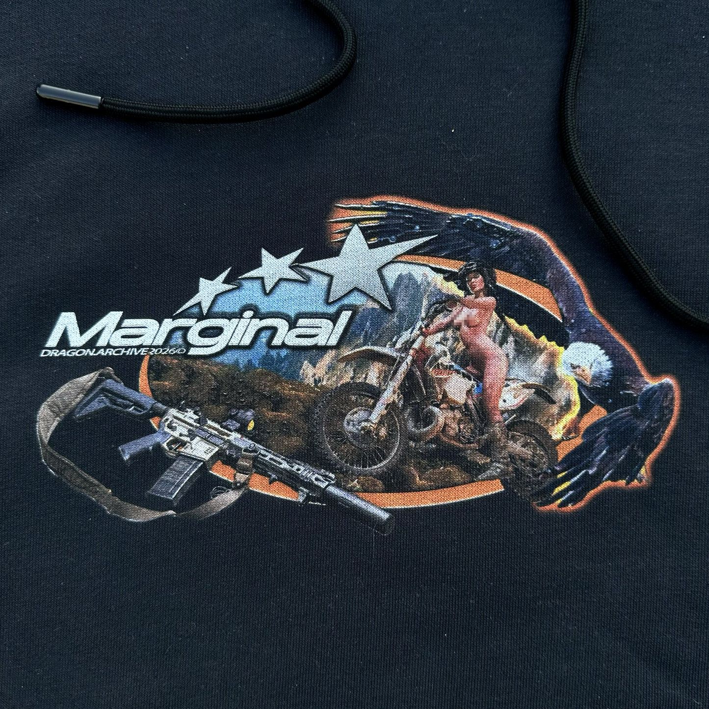 Marginal hoodie Dark grey